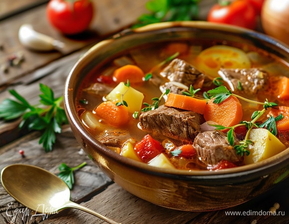 Суп с говядиной и овощами Суп с говядиной и овощами