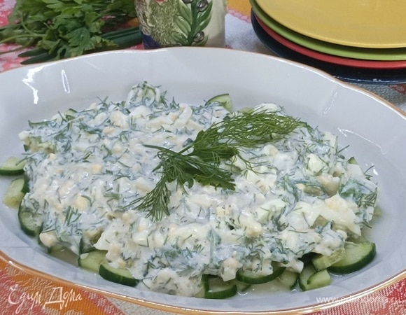 Салат из огурцов по-гречески