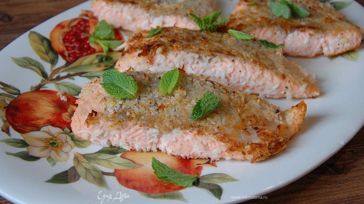 Семга под кокосовой корочкой