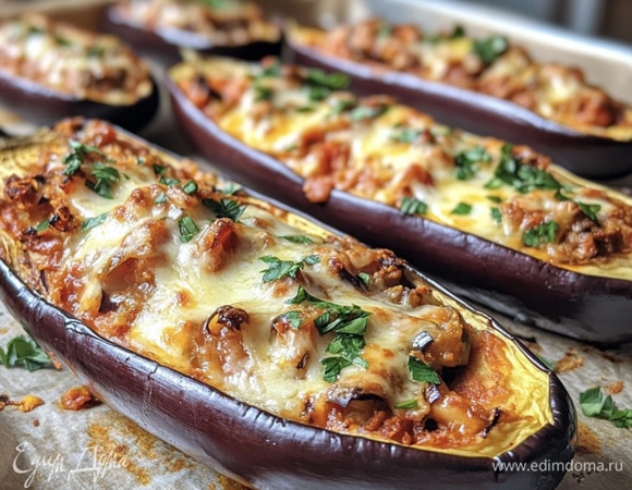 Баклажаны, фаршированные сыром, в духовке Баклажаны, фаршированные сыром, в духовке