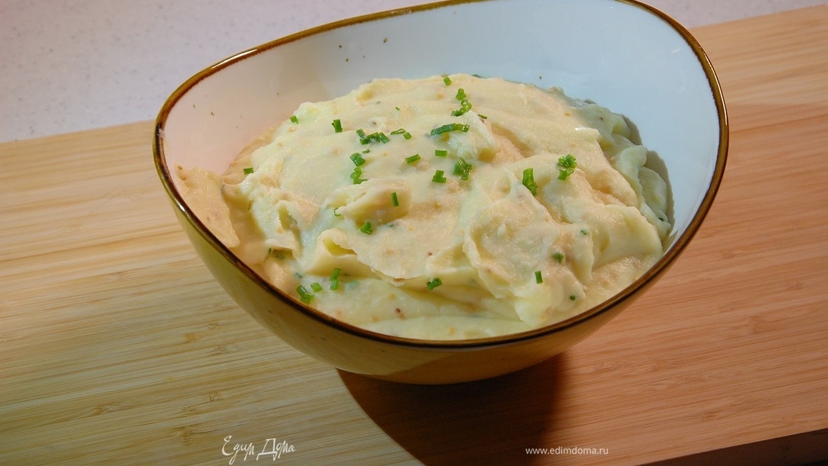 Картофельное пюре с горчицей, шалотом и лимонным соком