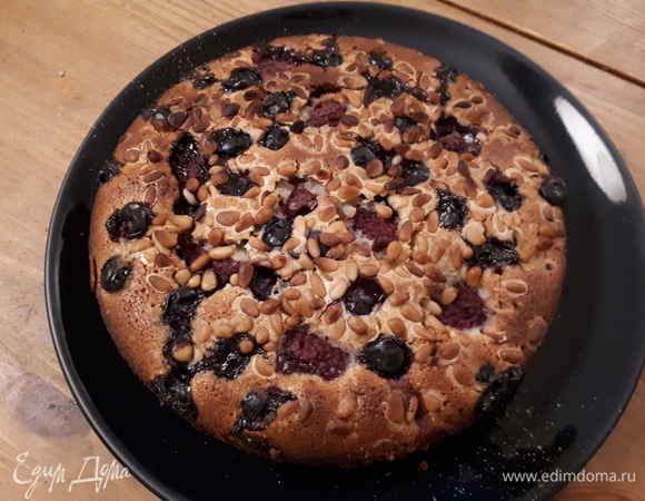 Кекс с черникой и орехами Кекс с черникой и орехами