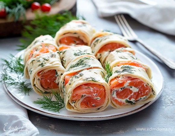 Рыба с плавленым сыром в лаваше