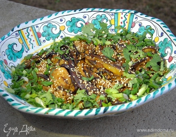 Баклажаны гриль с заправкой в японском стиле