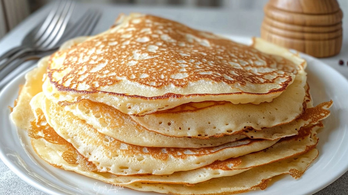 Рецепт постных блинов без молока