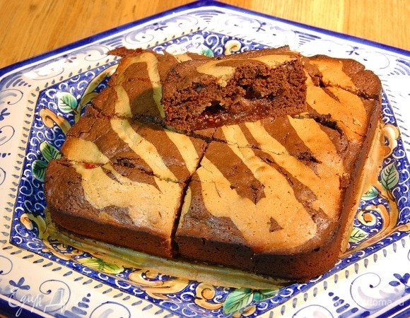 Брауни с арахисовой прослойкой