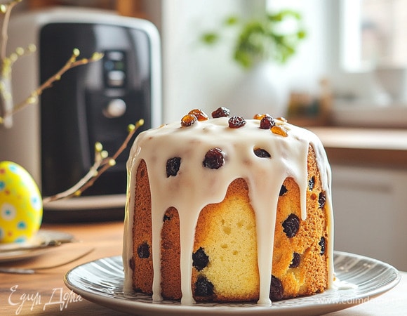 Простой кулич в хлебопечке Простой кулич в хлебопечке