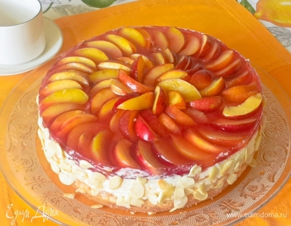 Творожный торт с нектаринами Творожный торт с нектаринами