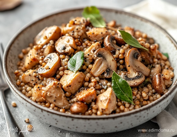 Гречка с курицей и грибами Гречка с курицей и грибами
