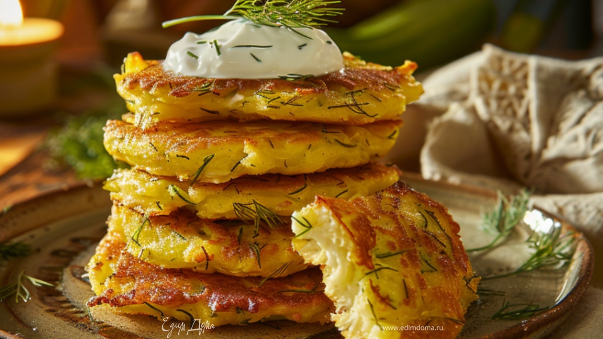 Овощные оладьи из кабачков