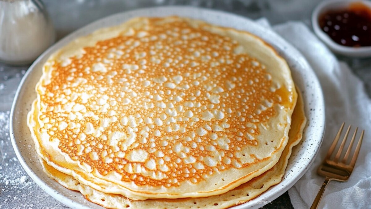 Постные блины на дрожжах