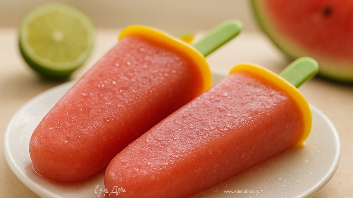 Мороженое из арбуза с перцем