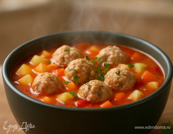 Суп с тефтелями Суп с тефтелями