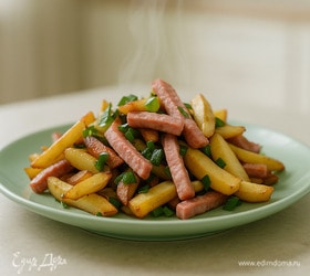 Картошка с колбасой