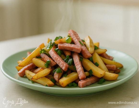 Картошка с колбасой Картошка с колбасой