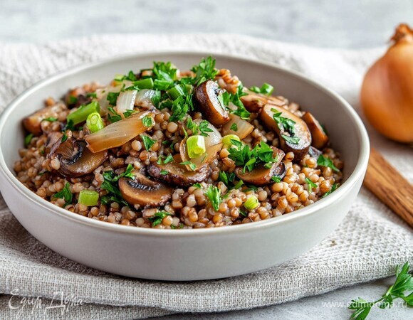 Гречка с грибами и луком Гречка с грибами и луком