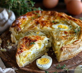 Пирог с капустой и яйцом