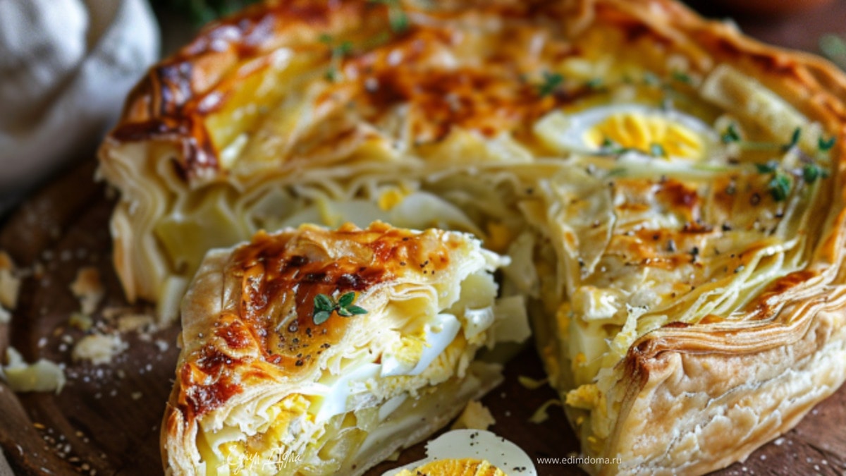 Пирог с капустой и яйцом