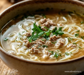 Суп из фарша с вермишелью