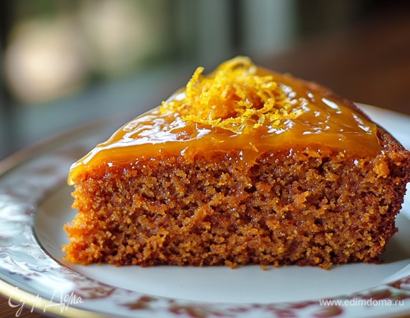 Морковный пирог с кардамоном и апельсиновой глазурью