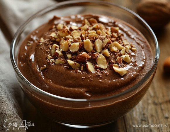Протеиновый шоколадный мусс с орехами