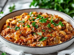 Тушеная капуста с фаршем