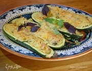Цукини, запеченные с ветчиной и рисом