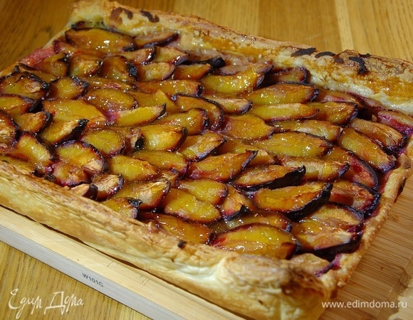 Сливовый пирог с марципаном, миндалем и апельсиновым джемом Сливовый пирог с марципаном, миндалем и апельсиновым джемом