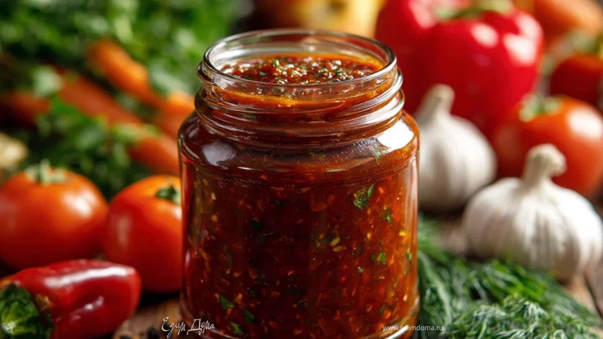 Соус краснодарский с яблоками на зиму