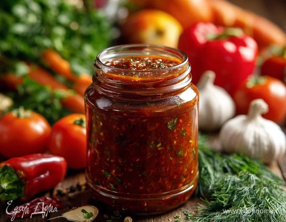 Соус краснодарский с яблоками на зиму