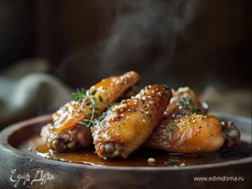Куриные крылышки в медово-горчичном соусе
