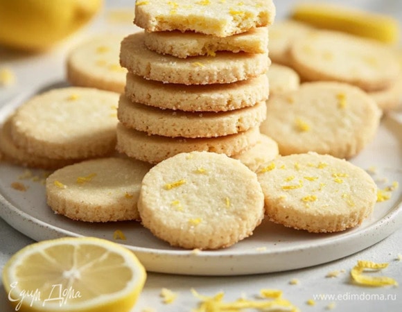Песочное печенье с лимонной цедрой Песочное печенье с лимонной цедрой