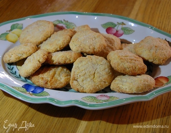 Домашнее песочное печенье на миндале