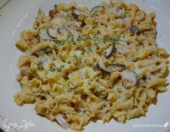 Кампанелле с белыми грибами, овощами и тимьяном Кампанелле с белыми грибами, овощами и тимьяном