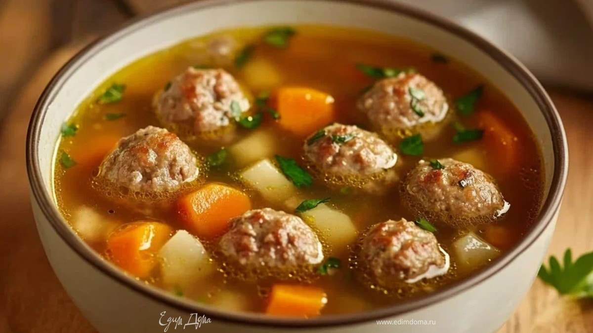 Суп из фарша с рисом