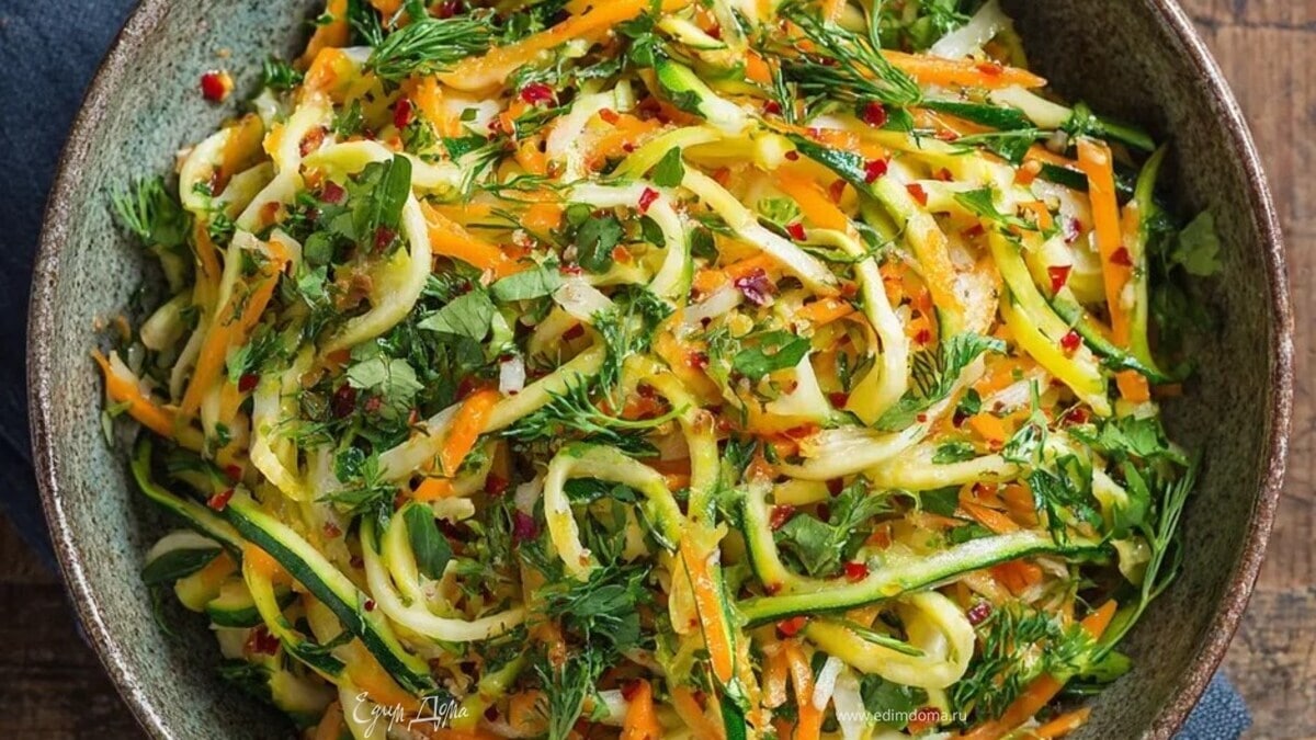 Свежие кабачки по корейски