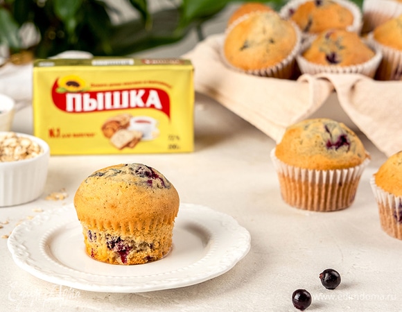 Овсяные маффины с ягодами Овсяные маффины с ягодами