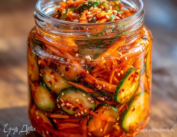 Огурцы по корейски в банке   