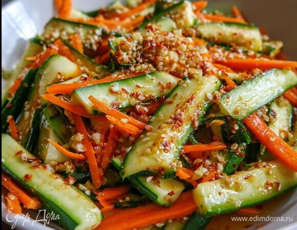 Кабачки с приправой по-корейски    