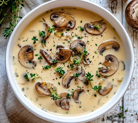 Суп с грибами и сыром