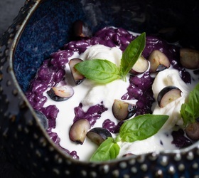 Ризотто с черникой и страчателлой