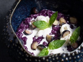 Ризотто с черникой и страчателлой