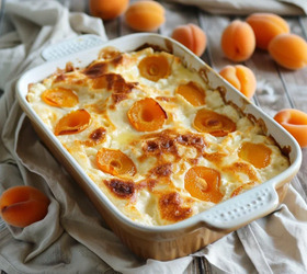 Творожная запеканка с абрикосами