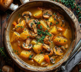 Суп с лесными грибами