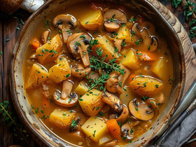 Суп с лесными грибами