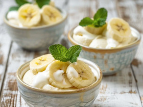 Мороженое из банана и йогурта без сахара