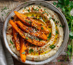 Хумус с запечённой морковью
