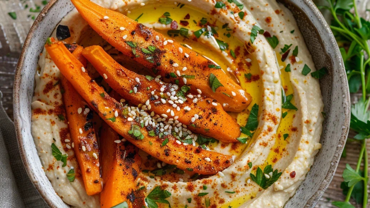 Хумус с запечённой морковью