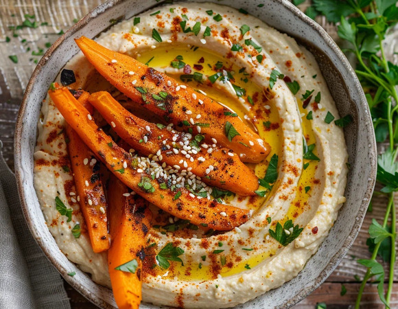 Хумус с запечённой морковью Хумус с запечённой морковью