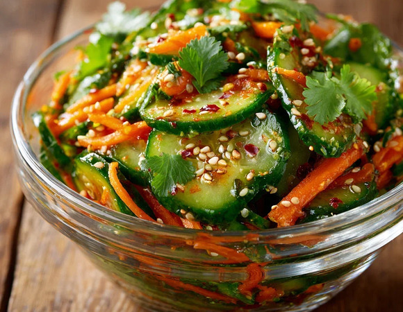 Огурцы по-корейски с морковью